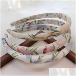 Hair Band Japan And South Korea Sweet Ins Midsummer Watercolour Tip French Simple Volume Sponge Hoop Accessories Wholesale Drop Deliv Dhvj9