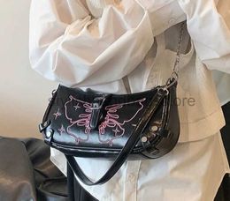 Shoulder Bags Embroidery Underarm Bag Soulder Bag Girl PU Leader Crossbody Bag Zipper Luxury Bagstylishhandbagsstore