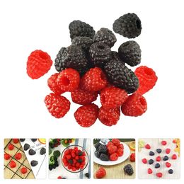 Other Event Party Supplies 40pcs Simulation Raspberry Vivid Artificial Fruit Model Shop Window Decor Christmas tree toys 231024