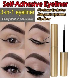 1Pc Selfadhesive Eyeliner Waterproof Natural Lasting Make Up Eyeliner Pen Black Eye Liner Pencil Crayon Eyes Marker Pen Makeup2181145