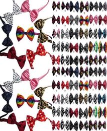 100pclot Factory New Colorful Handmade Adjustable Dog Pet Tie butterfly Bow Ties Cat Neckties Dog Grooming Supplies 40 color5600993