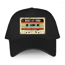 Ball Caps Baseball Hat Black Men Of 1980 Unisex Teens Cotton Snapback Summer Solid Sunhat