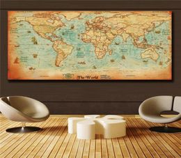 Wall Pictures for Living Room The old World Map large Vintage Style Retro Paper Poster Home decor living room decor wall31x634486894