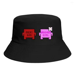 Berets 2023 Summer Bandage Girl Bucket Hat For Women Men The Binding Of Isaac Shooting Game Travel Foldable Bob Fisherman Hats