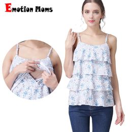 Camisoles Tanks Sleep Lounge Emotion Moms Summer Breastfeeding Vest Top Printing Nursing Tank T-shirt for Maternity Women Pregnancy Clothes Camis S-XXL 231021