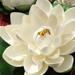 Decorative Flowers 6PCS Artificial Lotus Leaves Water Ponds Floating Plants Fake Lily Pool Wedding Home Garden Decor