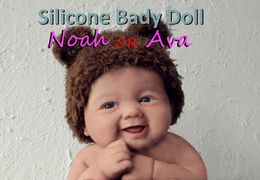 Dolls 7" Boy Micro Preemie Full Body Silicone Smile Baby Doll "Noah" Lifelike Mini Reborn Surprice Children AntiStress 231024