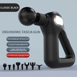 Face Massager Mini Fascia Gun Vibration Massage Muscle Portable Relaxation Electric Fitness Device High Frequency Neck Membrane 231023