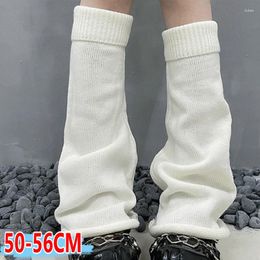 Women Socks Lolita Stripe Long Wool Knitted Foot Cover Arm Warmer Y2K Winter Crochet Heap Boot Cuffs Stockings