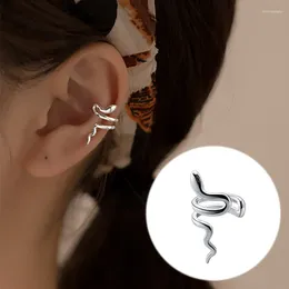 Backs Earrings 1PC Punk Cool Snake Ear Bone Clip Without Hole For Women Silver Colour Cuff No Piercing Winding Earing Jewellery EF047