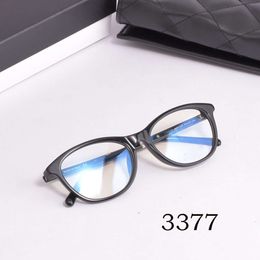 Channel Designer Sunglasses Top Quality Fashion Luxury Original Same Style Glasses 3377 Mesh Red Plate Glasses Frame For Women Can Be Blue Light Eyeglasses Frame