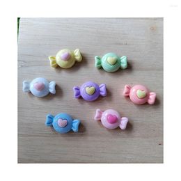 Decorative Flowers Cute Mini Flatback Cartoon Heart Candy Resin Cabochons Scrapbooking Phone Shell Decor DIY Jewellery Craft Doll House Food