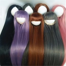 Dolls 13 14 16 18 112 BJD SD male and female dolls high temperature fiber long straight doll hair 25 color 231024