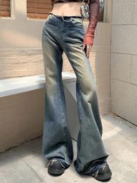 Women's Jeans Vintage Flare Women Y2K Chic Longer Low Waist Denim Pants Autumn 2023 Streetwear