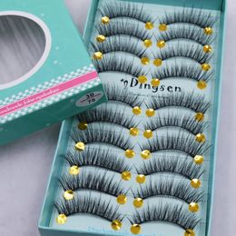 False Eyelashes 10 Pairs 3D Soft Faux Mink Hair Natural Messy Eyelash Crisscross Wispy Fluffy Lashes Extension Eye Makeup Tools 231024