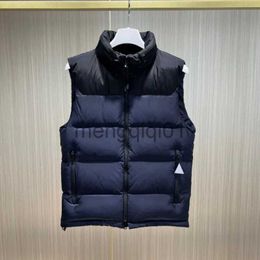 Men's Down Parkas Autumn and winter Men and women Stand collar Down feather waistcoat Y2K fallow Jacket Hidden hat Color match movement warm coat J231024