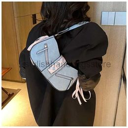 Shoulder Bags Sweet Denim Shoulder Bag Women's New Vintage Hot Half Month Bag Women's Vintage Messenger Bag Handbagstylishhandbagsstore