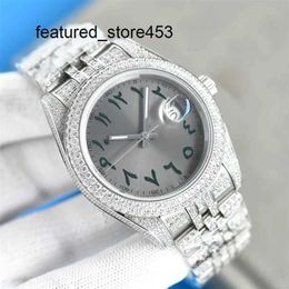 VVS Diamond Watch Rose Automatic Mechanical Gold Watch All 41mm Diamond Full Stainless Steel Movement Fashion Wristwatch