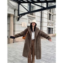 Women's Fur Faux Fur Women Lamb Wool Winter Teddy Bear Coat Real Fur Sheep Shear Fur Warm Women's Wool Granule Coat 231024