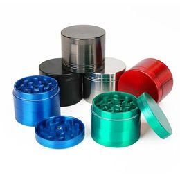 Pepper Grinders Herb Grinder Metal Ginder 40-63mm 4 Layer Tobacco Tool for Smoking 9 Colours Zicn Alloy Teeth Manual GrinderLT594