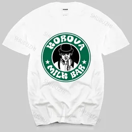 Men's T Shirts Men Summer Tees Korova Milk Bar T-Shirt Ultraviolence Movie Fashion Brand Tee-shirt Homme Tops
