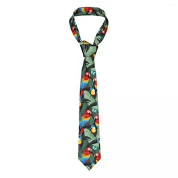Bow Ties Mens Tie Classic Skinny Macaw And Toucan Neckties Narrow Collar Slim Casual Accessories Gift