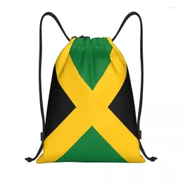 Shopping Bags Jamaican Flag Drawstring Backpack Women Men Sport Gym Sackpack Portable Patriotism Bag Sack