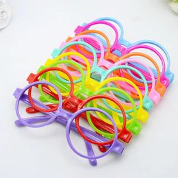 Party Favor 50pcs Cute Candy Color Round Princess Glasses Frame Baby Children Kids Boy Girl Cosplay Gift Birthday