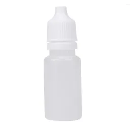 Storage Bottles Dropper 100PCS Empty 10ml Plastic Squeezable Refillable Eye Liquid Eyedrops #25