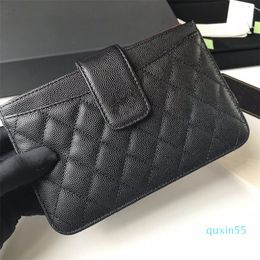 women card holders fashion wallet high quality solid leather classic purse Eight slots ladies handbags gold letter