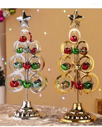 Decorações de Natal Artesanato de árvore de Natal com decoração de sino Mini ornamento de mesa Ano de Navidad