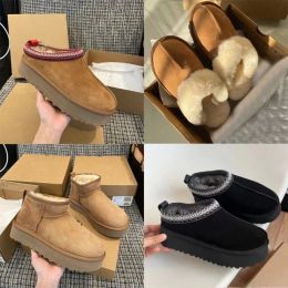 Tasman Australia mini Tazz ultra Short ug Boot bottes marrone Platform fur Castagna Stivali Donna Snow rosso rosa blu pelle di pecora casual stivaletti esterni