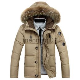 Men's Down Parkas Winter White Duck Down Jacket Men Thick Warm Hooded Puffer Jacket Outwear Coat Male Casual High Quality Overcoat Thermal Parka J231107