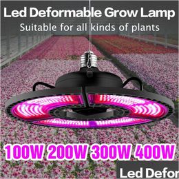 Grow Lights E27 Led Light Plants 100W 200W 300W 400W Fl Spectrum Ac 85-265V Phyto Lamp Growth Lighting Of Indoor Leds Chip Greenhous Dhzlq
