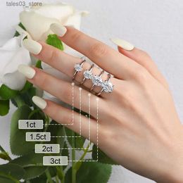 2024 Wedding Engagement Rings for Women Moissanite Solitaire Ring Sterling Sier 1-3ct Oval Cut D Color VVSI Lab Diamond Bands Jewelry Q231024