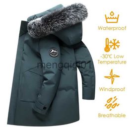 Men's Down Parkas 2023 Autumn Winter Men Windproof Down Jacket Coats Mens Warm White Duck Down Hooded Jacket Parkas Multi Pockets Overcoat Male J231024