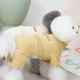 Dog Apparel Warm Small Dog Clothes Cotton Padded Dog Jumpsuit for Winter Girl Boy Dogs Coat Jacket for Chihuahua Pet Clothing Puppy Apparel 231023