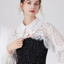 Bow Ties 2023 Top Women Outerwear Short Lace Sunscreen Cardigan With Skirt Shawl Super Style Small Shirt