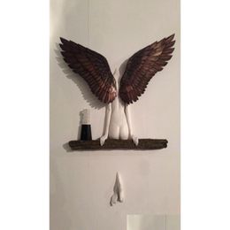 Other Arts And Crafts Art Scpture Wall 3D For Living Room Bedroom Decoration Home Decor Garden Statue Artwork Angel Wings Sd 210326284 Otgga