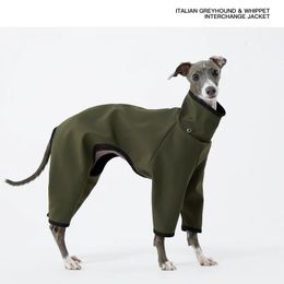Dog Apparel Four-legged Windproof Thick Dog Jacket Whipbit Greyhound Raincoat Warm Waterproof Dog Coat Designer Dog Clothes Dog Accessories 231024