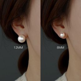 925 sterling silver stud earrings Mother-of-Pearl Earrings for women Pearl stud earrings Ear stud