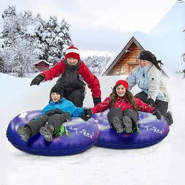 Sledding Ski Tube Practical Inflatable PVC Winter Outdoor Skiing Sled for Skiing 231023