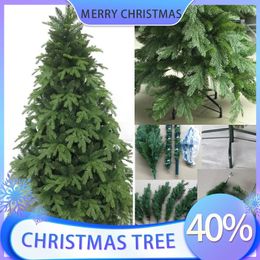 Faux Floral Greenery 1.8m 2.1m Green Christmas Tree Large PE PVC Retardand Mixed Metal Stable Tripod Artificial Christmas Tree Home Party Decoration 231024