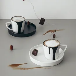 Coffeware Sets Coffee Mugs Vintage Ceramic Tea Cup Set Nordic Handmade Afternoon Creative Kitchen Supplies