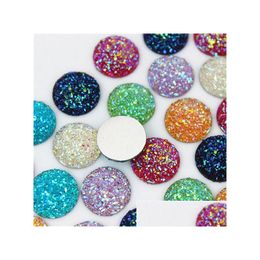 Rhinestones Micui 150Pcs 14Mm Crystal Ab Flatback Round Rhinestone Cabochon Gems Flat Back Resin For Diy Decoration Zz33 Drop Delive Dhh7M