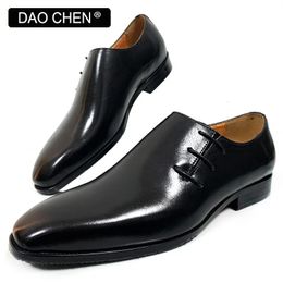 Dress Shoes CLASSIC STYLE MEN LEATHER SHOES POLISHING BLACK BROWN WHOLECUT CASUAL MENS DRESS SHOES OFFICE WEDDING MEN OXFORD SHOES 231024