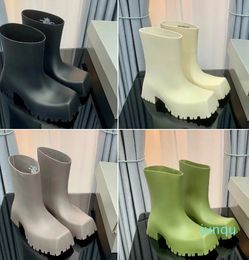 Trooper Boots luxury designer Women Rain Boots fashion rubber Platform