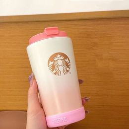 Nuovi bicchieri per Starbucks Cup Sakura Gradient Pink Tazza da caffè Tazza 3 04 Tazza calda in acciaio inossidabile Star Dad Tazza di paglia Tazza da caffè