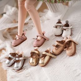 Dolls Doll Cute Rabbit Shoes Fashion Cowhide Mary Jane shoes Flat For Blythes Ob22 24 Ymy Licca Azones Ob24 Fr 231024