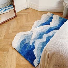 Carpet Aesthetic Ocean Bedroom Rug Soft Scenic Wave Bedside Carpet Floor Pad Mat Doormat Home Room Decor R231024